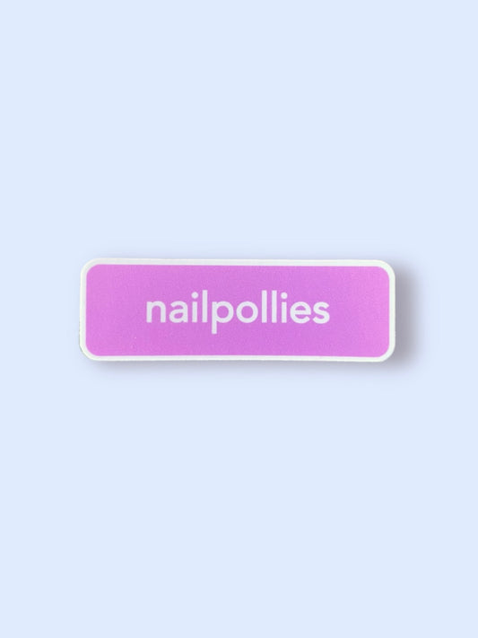 nailpollies purple sticker 2.5”